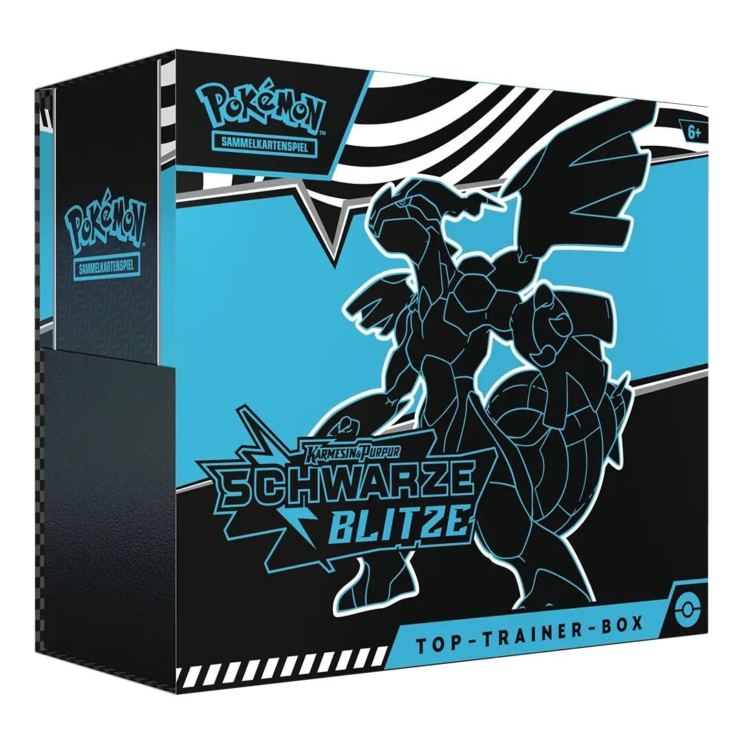 Pokémon Schwarze Blitze Karmesin & Purpur Top Trainer Box 10.5 DE