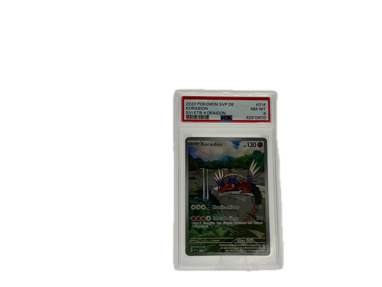 Pokémon Koraidon Slab SVI ETB-Koraidon Near Mint PSA 8