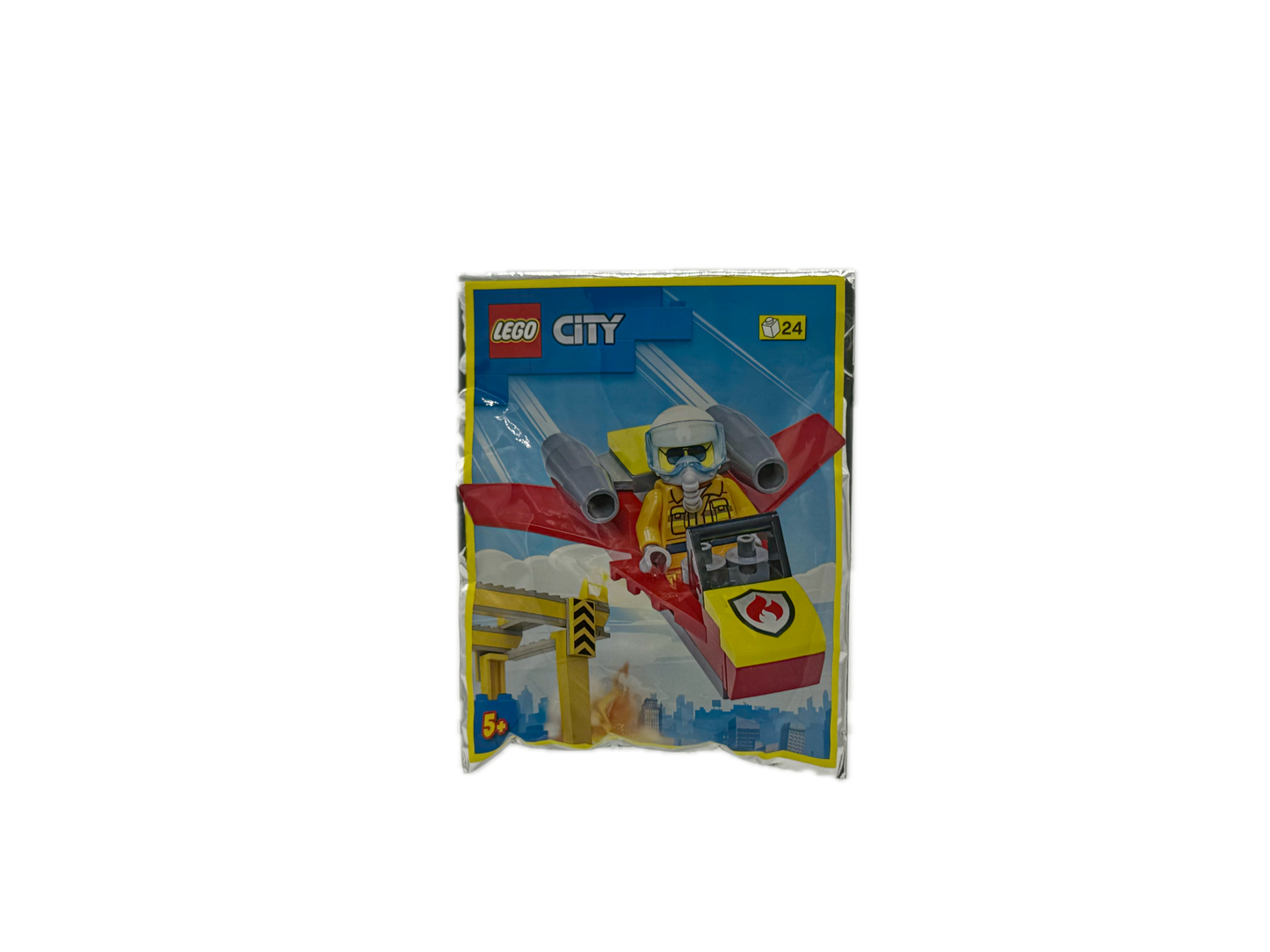 LEGO City 952209 Feuerwehr Figur Paula Popp Pilot mit Flieger