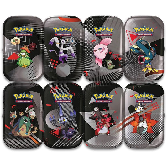 Pokémon 8x Mini Tin Schwarze Blitze Weisse Flammen 10.5 DE Vorbestellung