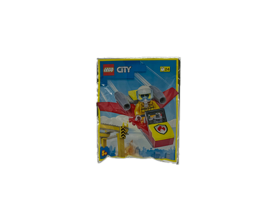 LEGO City 952209 Feuerwehr Figur Paula Popp Pilot mit Flieger