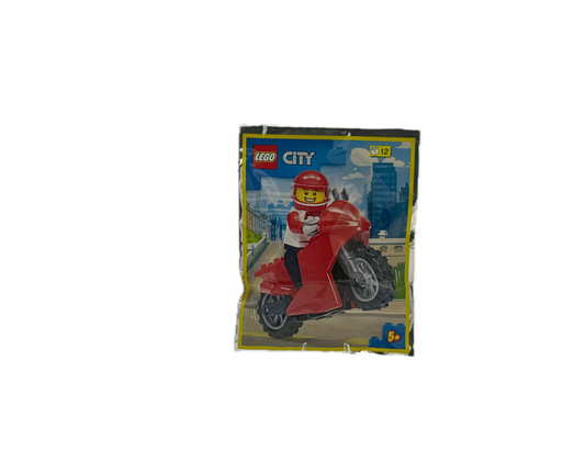 LEGO City 952203 Polybag Figur Sam Schnäller mit roten Motorrad
