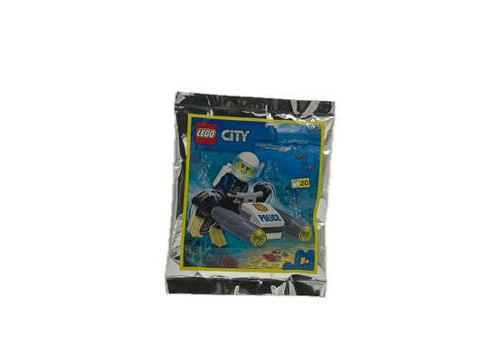 LEGO City 952208 Figur Leo Leise Polizei Taucher mit Wasser Scooter Polybag