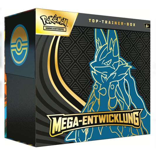 Pokémon Mega Entwicklung Top Trainer Box Lucario DE Vorbestellung